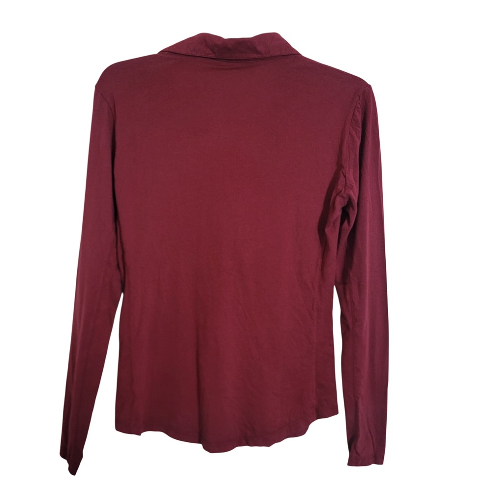 Marine Layer Combed Cotton Button Down Tibetan Red Small NEW Long Sleeve Collar - Picture 2 of 13